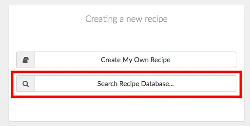 search recipe database